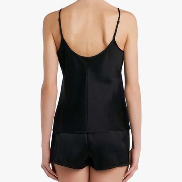 Vintage La Perla Polka Dot Blouse & Silk Cami Set Size L Black - Picture 9 of 13